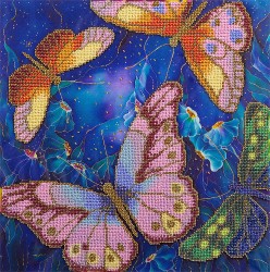 Набор для вышивания PANNA арт. BN-5015 Бабочки в ночных цветах 31х31 см