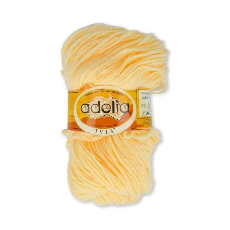 Пряжа ADELIA IVIA (100% акрил) 4х62,5г/150м цв.002 кремовый