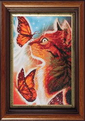 Набор "Колор Кит" мозаичная картина арт.КК.10013 Кошка с бабочками 40х60