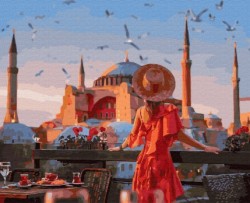 Картина по номерам с цветной схемой на холсте Molly арт.KK0718 Стамбул. Айя-София 40х50 см