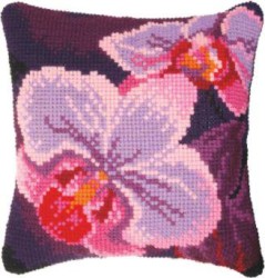 Набор для вышивания подушки ЧАРИВНА МИТЬ арт.РТ-181 Орхидея 40х40 см упак (1 шт)