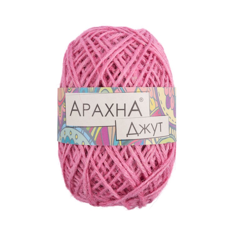 Пряжа ARACHNA Jute (100% джут) 5х100г/90м цв. 008 розовый