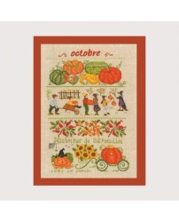 Набор для вышивания Le Bonheur des Dames арт.1147 Octobre (Октябрь) 18х28 см