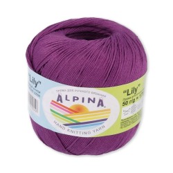 Пряжа ALPINA LILY (100% мерсеризованный хлопок) 10х50 г/175 м цв.095 фиолетовый