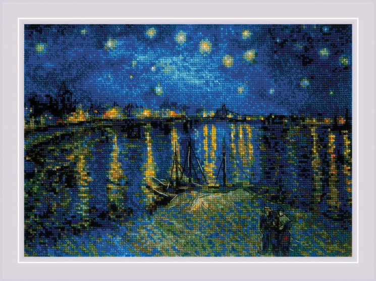 Набор для вышивания РИОЛИС арт.1884 Звездная ночь над Роной 38х26 см