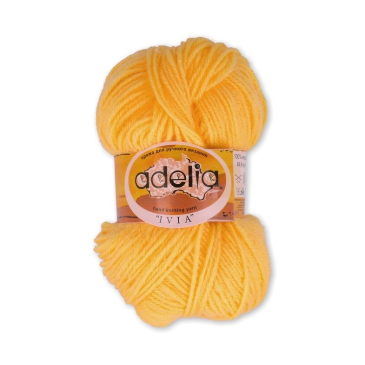 Пряжа ADELIA IVIA (100% акрил) 4х62,5г/150м цв.003 яр.желтый