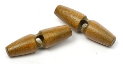 Пуговицы деревянные TBY BT.WD.069 цв.002 коричневый 80L-51мм, 1 прокол, 20 шт