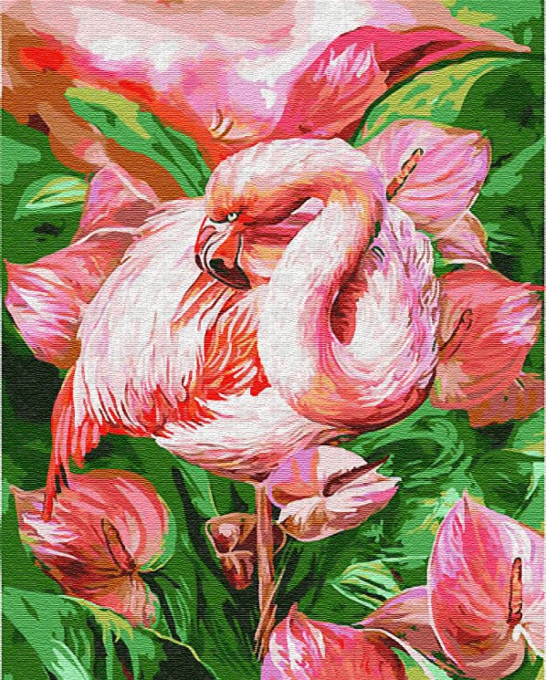 Картины по номерам Розовый фламинго GX23743 40х50 тм Цветной