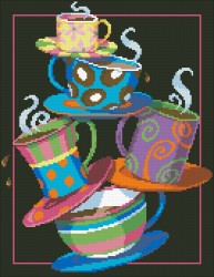 Набор "Паутинка" для изготовления картины со стразами арт.М228 Кофе, чай! 31х40 см