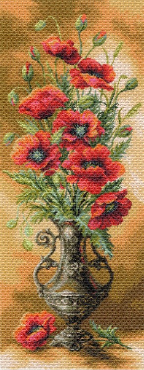 Набор для вышивания крестом цветы вышивка букет роз