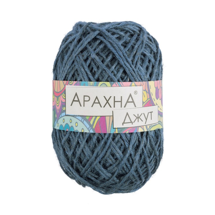 Пряжа ARACHNA Jute (100% джут) 5х100г/90м цв. 010 мор. волна