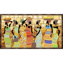 Рисунок на ткани (Бисер) КОНЁК арт. 9454 Африканский колорит 25х45 см