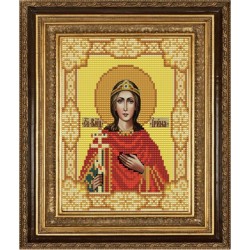 Рисунок на ткани (Бисер) КОНЁК арт. 9142 Икона Святая Ирина 15х18 см