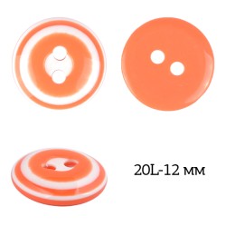 Пуговицы пластик TBY P-999-04 цв.оранжевый 20L-12мм, 2 прокола, 50 шт