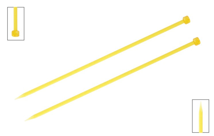 51195 Knit Pro Спицы прямые Trendz 6мм/30см, акрил, желтый, 2шт