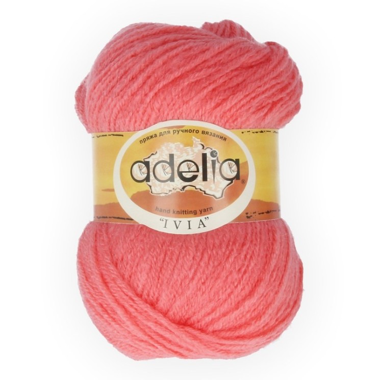 Пряжа ADELIA IVIA (100% акрил) 4х62,5г/150м цв.010 св.красный