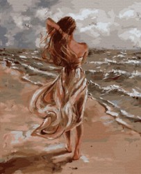 Картина по номерам с цветной схемой на холсте Molly арт.KK0713 Ветер с моря 40х50 см