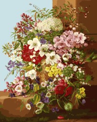 Картины по номерам Белоснежка арт.БЛ.252-AB Свежие цветы 40х50 см упак