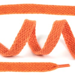 Шнурки плоские 15мм х/б дл.150см цв.008 оранжевый (10 комп)
