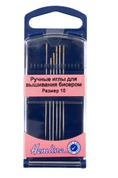 Иглы для вышивания бисером в пластиковом контейнере №10 уп.6шт