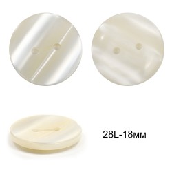 Пуговицы пластиковые TBY 2119 цв.1 белый/серый 28L-18мм, 2 прокола,36шт