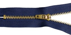 Молния MaxZipper джинсовая золото №4 10см замок М-4002 цв.F330 синий