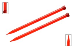 51201 Knit Pro Спицы прямые Trendz 12мм/30см, акрил, красный, 2шт