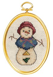 Набор для вышивания JANLYNN арт.021-1791 Снежная Леди 7,6х10 см