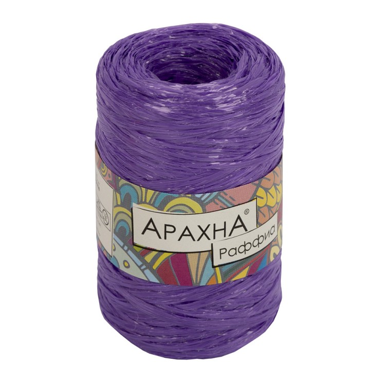 Пряжа ARACHNA Raffia (100% полипропилен) 5х50г/200м цв.29 сиреневый