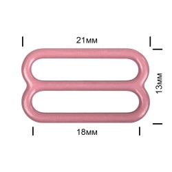 Пряжка регулятор для бюстгальтера металл TBY-57776 18мм цв.S256 розовый рубин, уп.100шт