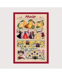 Набор для вышивания Le Bonheur des Dames арт.1151 Fevrier (Февраль) 18х28 см