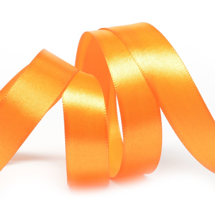 Лента атласная 3/4" (20мм) цв.3020 ярк.оранжевый IDEAL уп.27,4 м