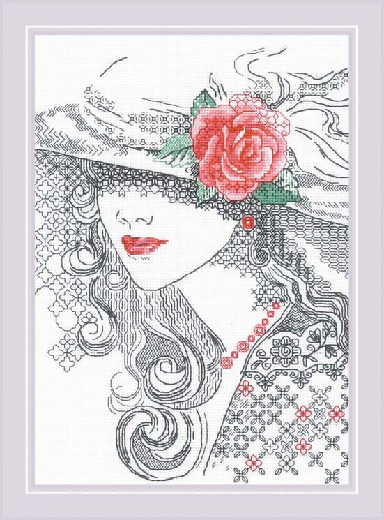 Набор для вышивания РИОЛИС арт.1887 Таинственная Роза 21х30 см