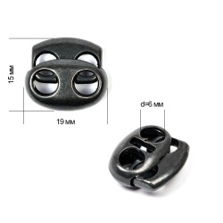 Фиксатор для шнура металл TBY OR.0305-5353 (17х19мм) цв. оксид уп. 100шт