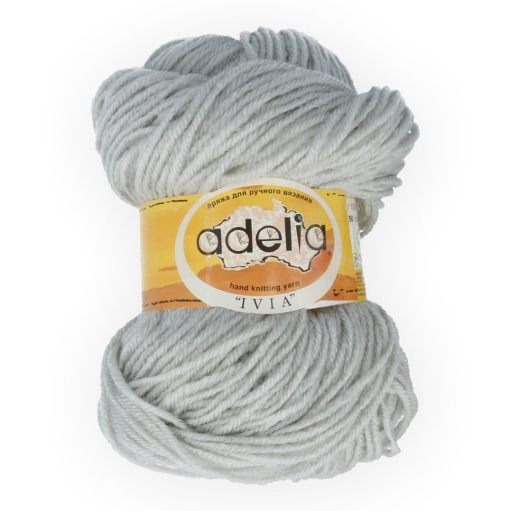 Пряжа ADELIA IVIA (100% акрил) 4х62,5г/150м цв.059 св.серый