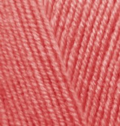 Пряжа для вязания Ализе LanaGold 800 (49% шерсть/ 51% акрил) 5х100г/800м цв.154 коралловый упак (1 упак)