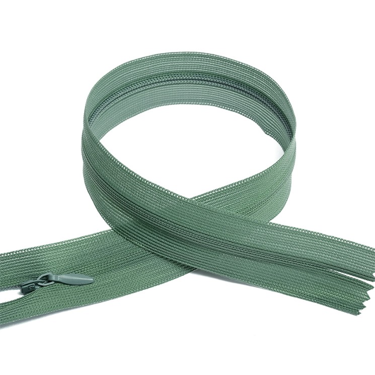 Молния MaxZipper пласт. потайная №3 50см н/р цв.F324 оливковый