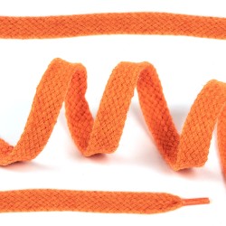 Шнурки плоские 12мм х/б дл.150см цв.008 оранжевый (10 комп)