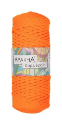 Пряжа ARACHNA Cord Bright (100% полиэфир) 3х210г/100 м цв.503 оранжевый неон