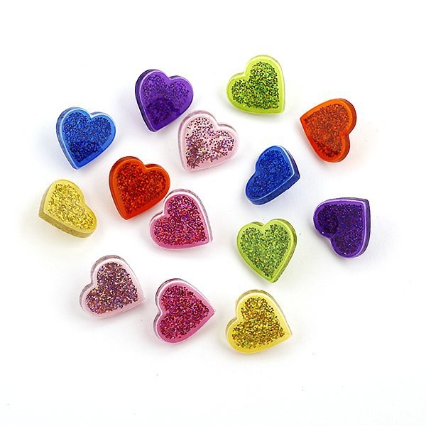Набор пуговиц JESSE JAMES арт.2262 GLITTER HEARTS упак (1 упак)