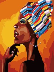 Картины по номерам Портрет африканки MG2112 40х50 тм Цветной