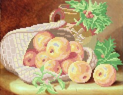 Рисунок на ткани АНГЕЛIКА арт. A533 Корзина с яблоками 21х27 см