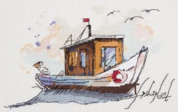 Набор для вышивания PANNA арт. MT-1940 Рыбацкая лодка 25х18 см