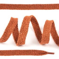 Шнурки плоские 12мм х/б дл.150см цв.009 морковь (10 комп)