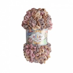 Пряжа для вязания Ализе Puffy Fine Color (100% микрополиэстер) 5х100г/14,5м цв.6033