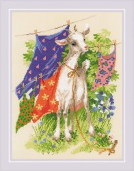 Набор для вышивания РИОЛИС арт.1891 Озорная козочка 30х40 см