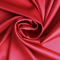 Ткань атлас стрейч 105 г/м 98% полиэстер, 2% спандекс шир.150 см арт.Р.15055.14 цв.14 красный уп.25м