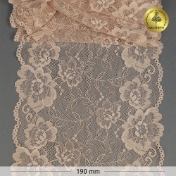 Кружево-стрейч KRUZHEVO арт.TBY.24 шир.190мм цв.бежевый уп.10м