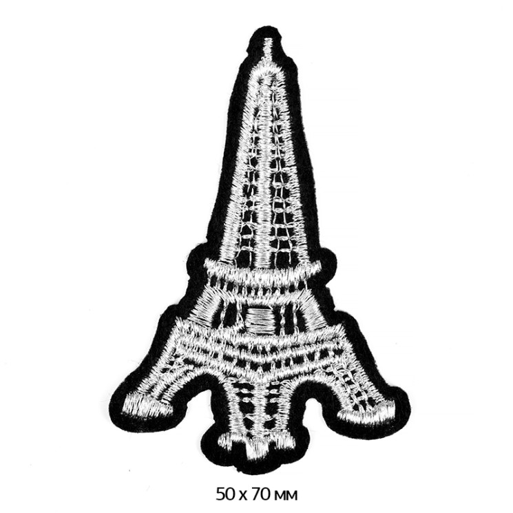 Термоаппликации TBY.HH23 Башня 5х7 см цв.серебро уп.10 шт