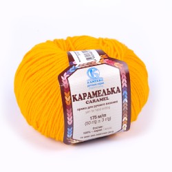 Пряжа для вязания КАМТ "Карамелька" (100% акрил) 10х50г/175м цв.103 канарейка